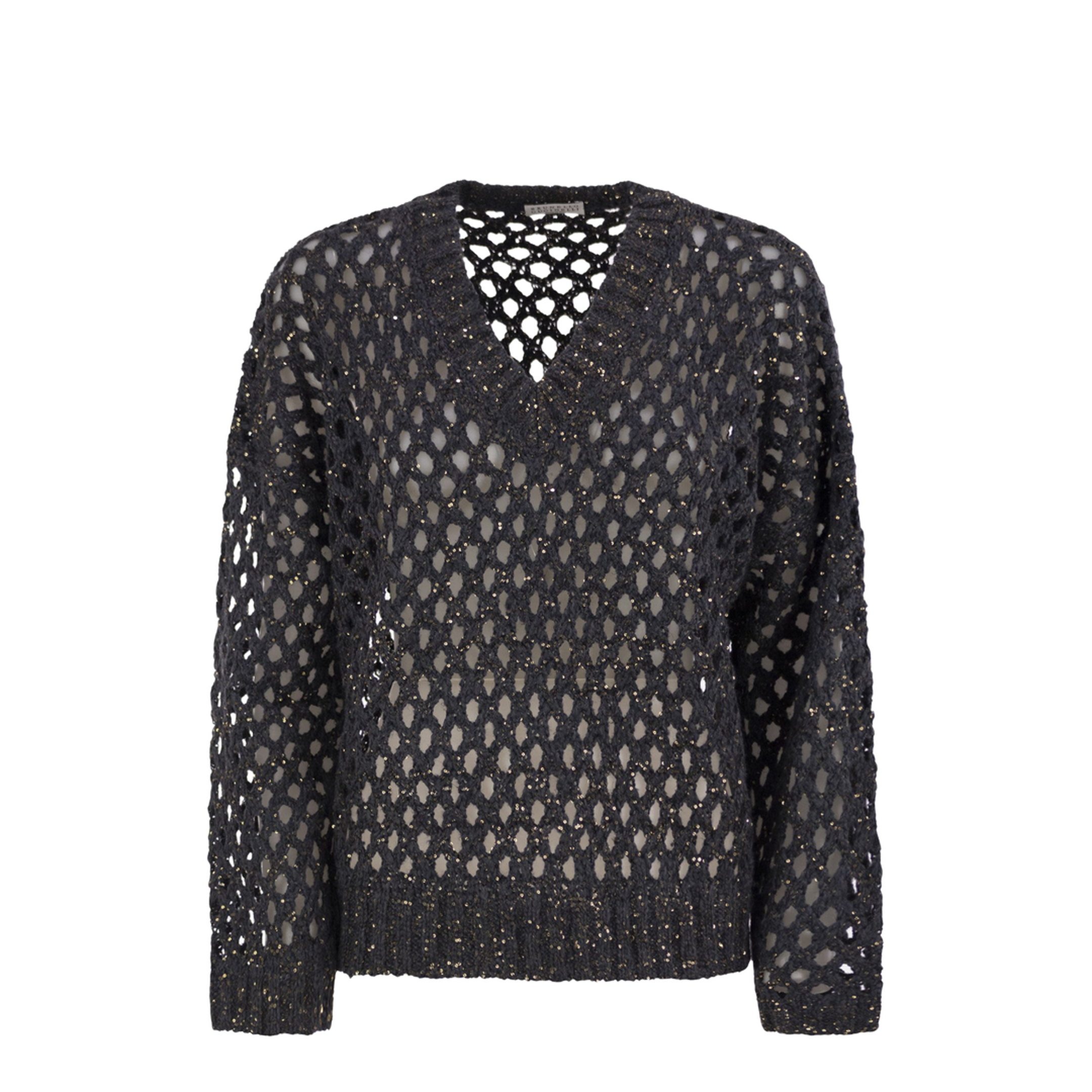 Dazzling Net Silk Linen Jersey Black