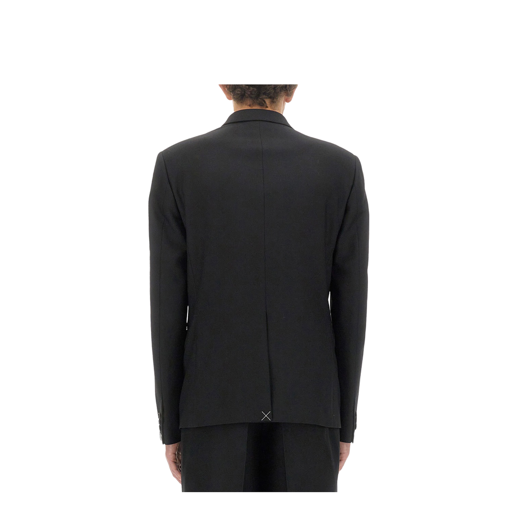 Formal Jacket Wool Fabric - Black