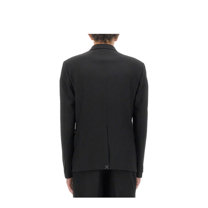 Formal Jacket Wool Fabric - Black