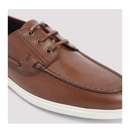 MAYFEYR - Tod's - Teak Brown Leather Boat Loafer - XXM78L0JP00NF5S607TEAK