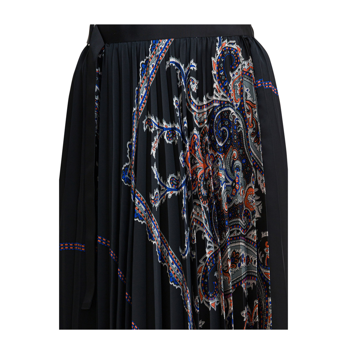 MAYFEYR - Sacai - Pleated Skirt With Paisley Print - 2508139001