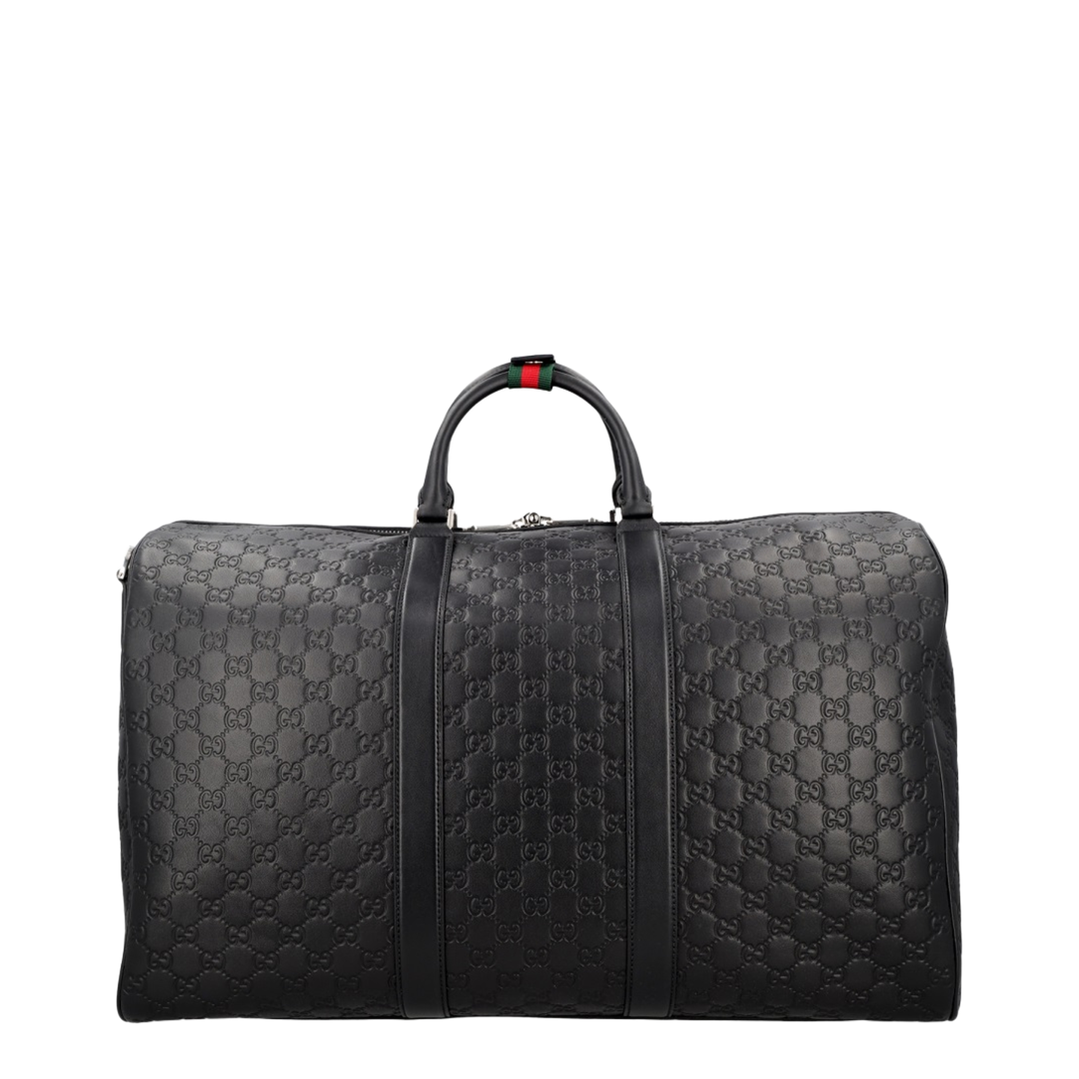Large Duffle Bag in Black Leather