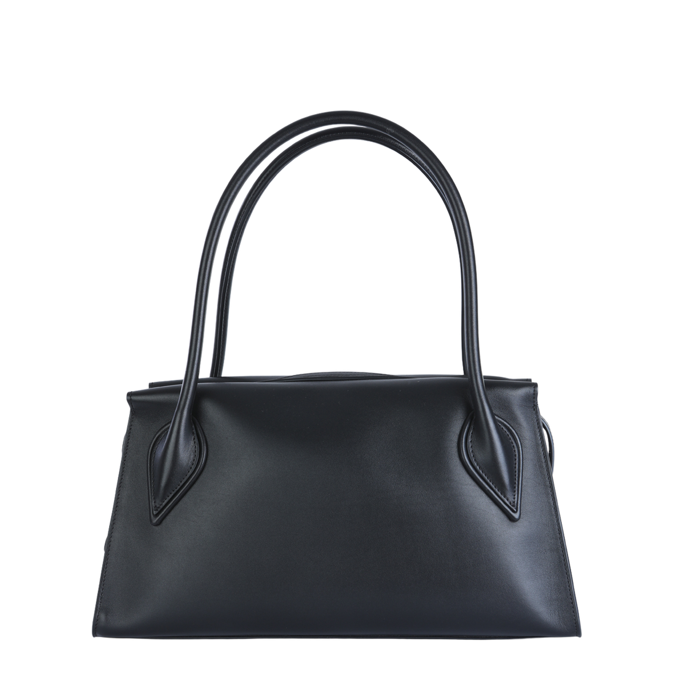 Venus Medium Calf Leather Shoulder Bag - Black