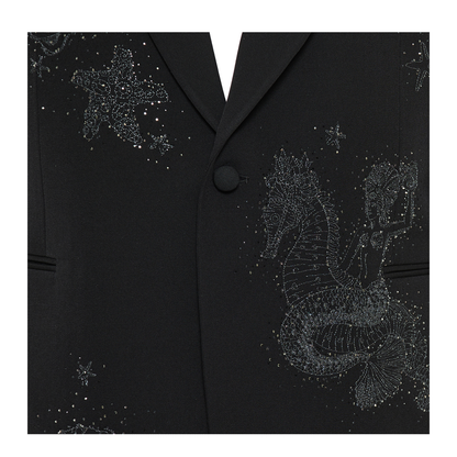 Blazer with Shimmering Crystals