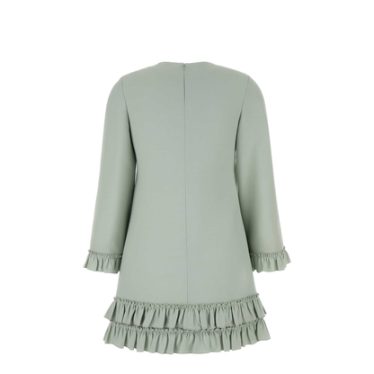 Mint Green Wool Blend Mini Dress