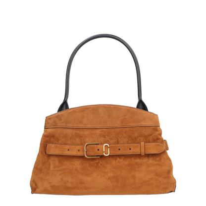 Dakota Large Suede Satchel - Copper