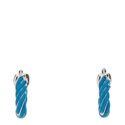 Triangular Twist Hoop Earrings