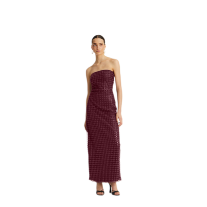 MAYFEYR - Rotate - Beaded Sheath Maxi Dress - 1150492734