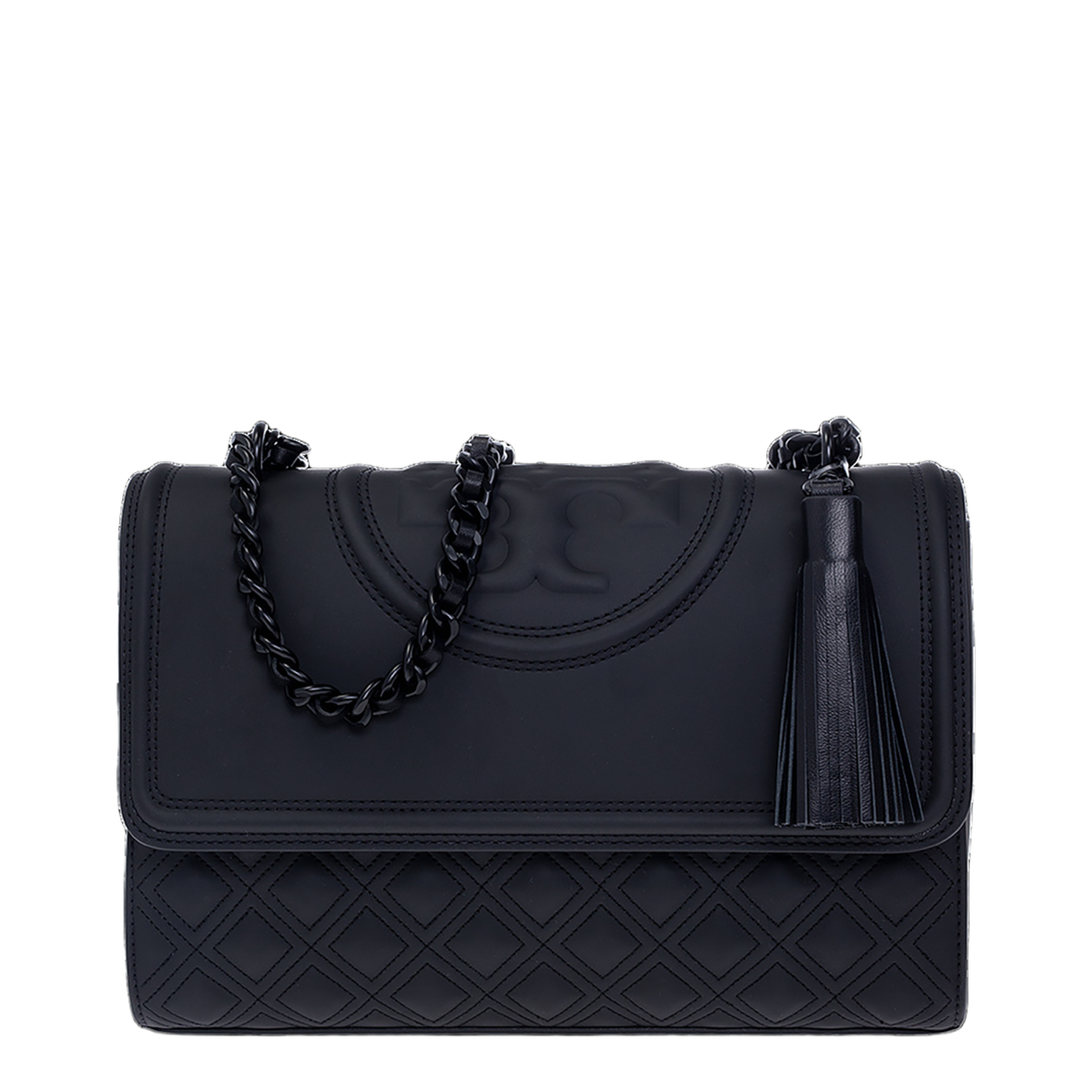 Black Fleming Matte Quilted Shoulder Bag