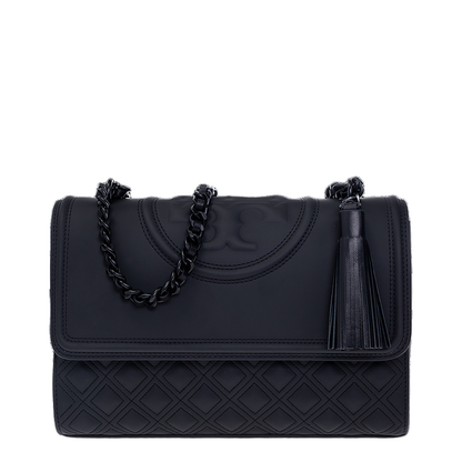 Black Fleming Matte Quilted Shoulder Bag