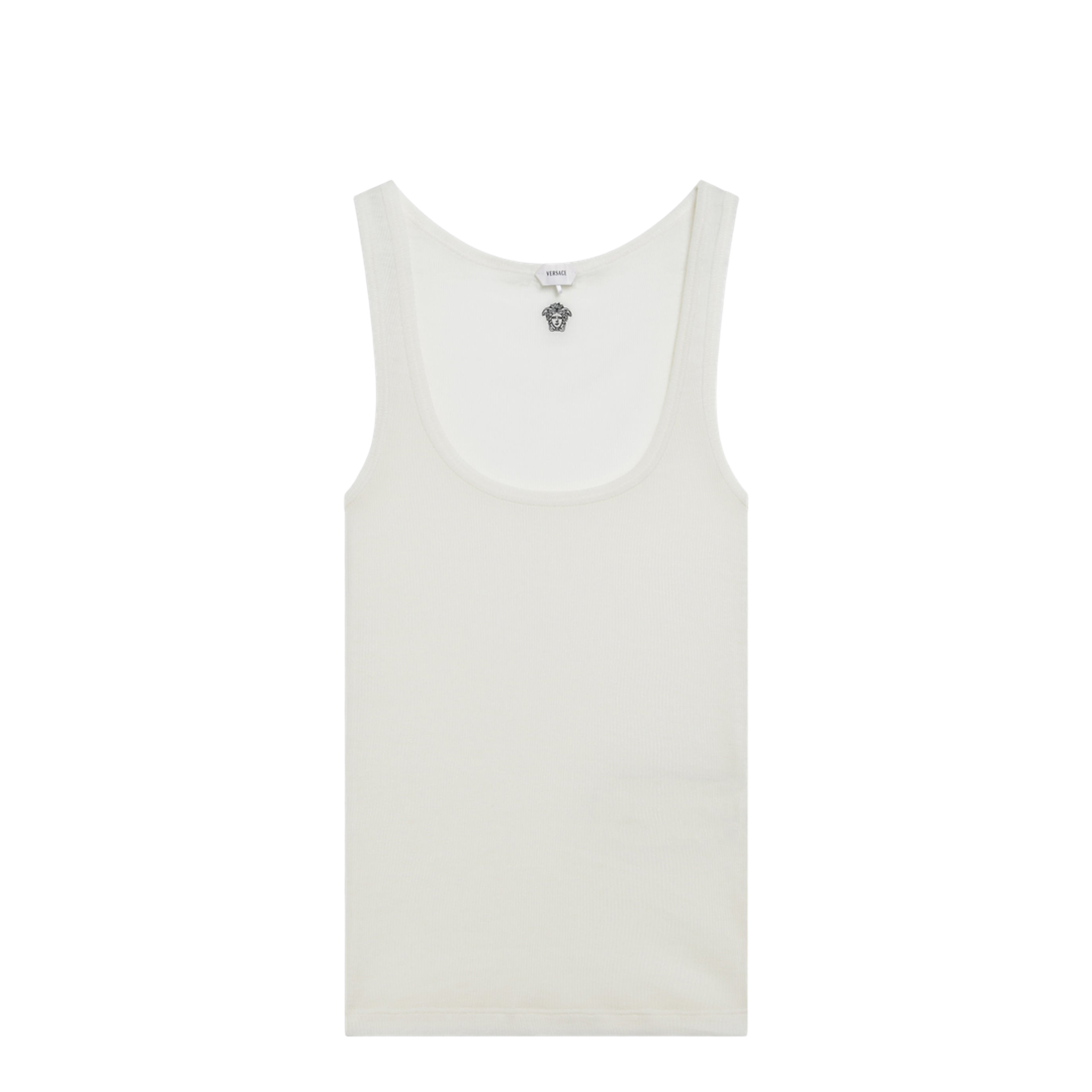 'La Medusa' Embroidery Top White