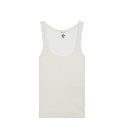 'La Medusa' Embroidery Top White