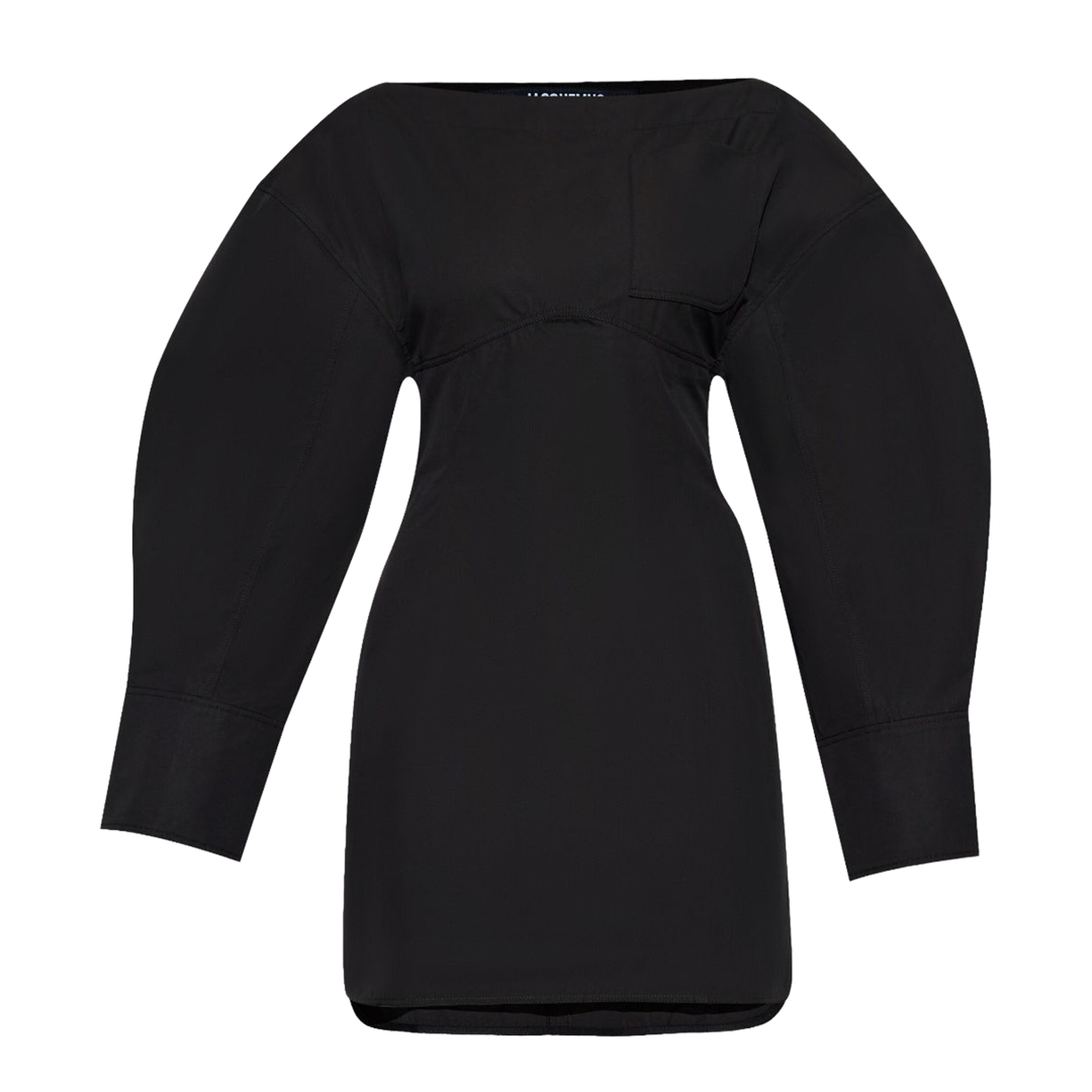 Layered Cut-Out Black Dress