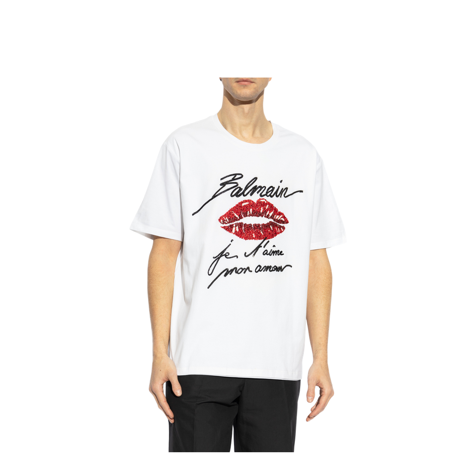 T-shirt with shimmering appliqués