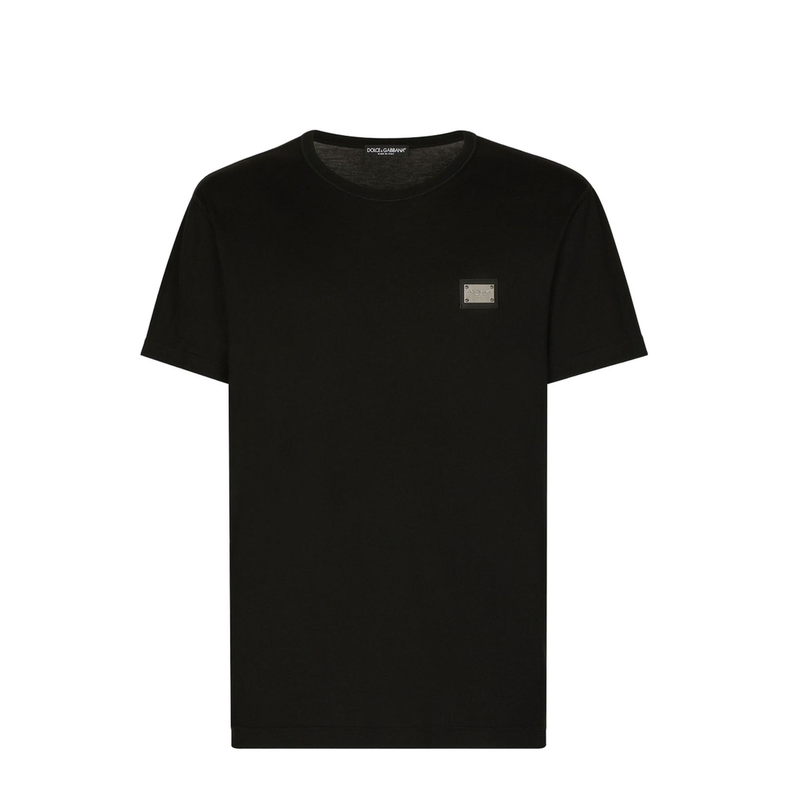 Cotton T-shirt with Branded Tag