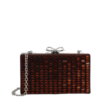 MAYFEYR - Self Portrait - Brown Polyester Clutch - PF26326ABRBROWN