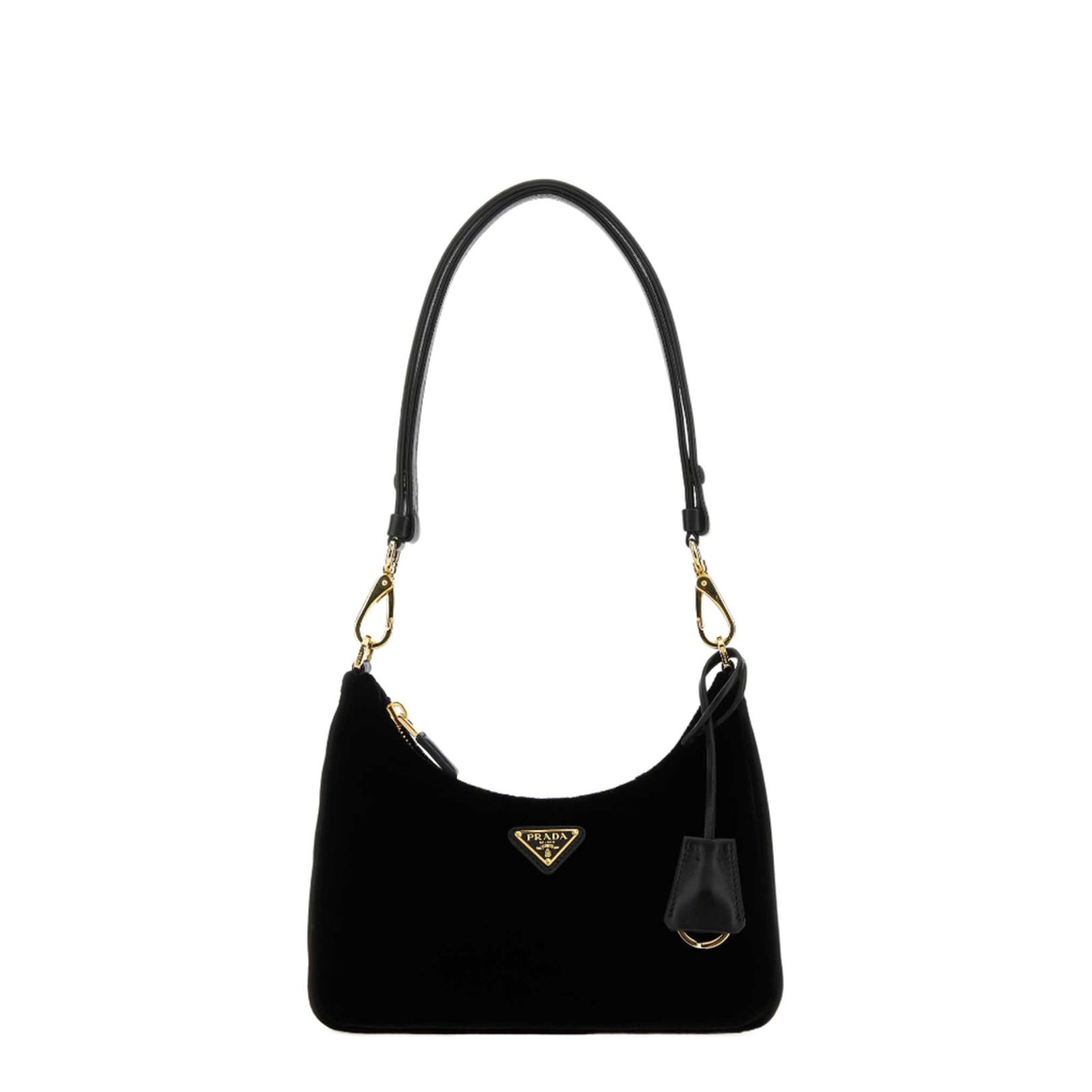 Adjustable Shoulder Bag with Logo Decoration and Zipper Closure