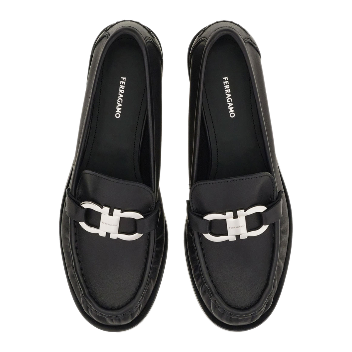 MAYFEYR - Ferragamo - Gancini Ornament Loafers - 01L9270795381NERO