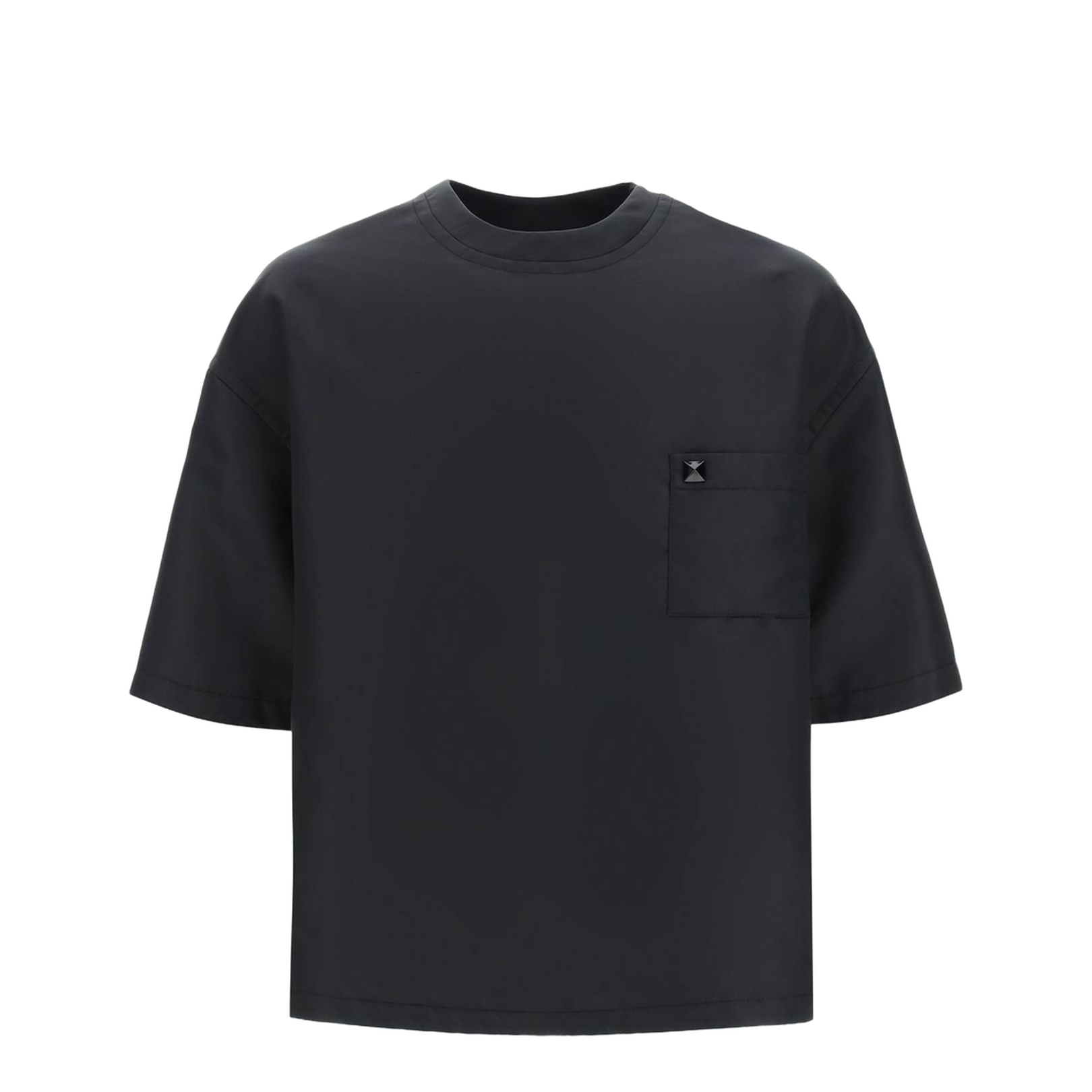 Black Nylon Oversize Shirt