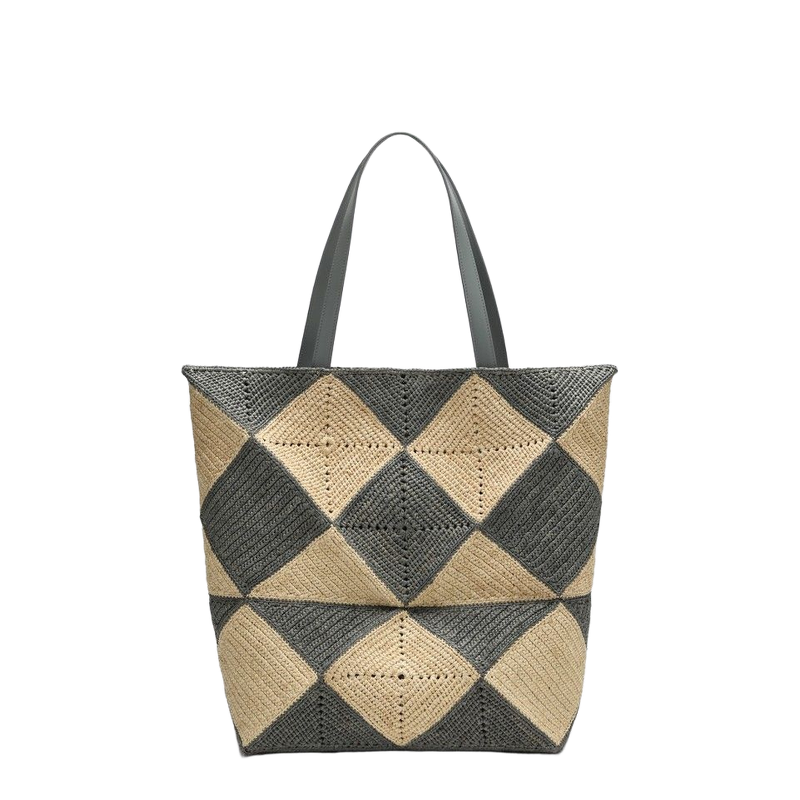 XL Puzzle Fold Tote in Raffia