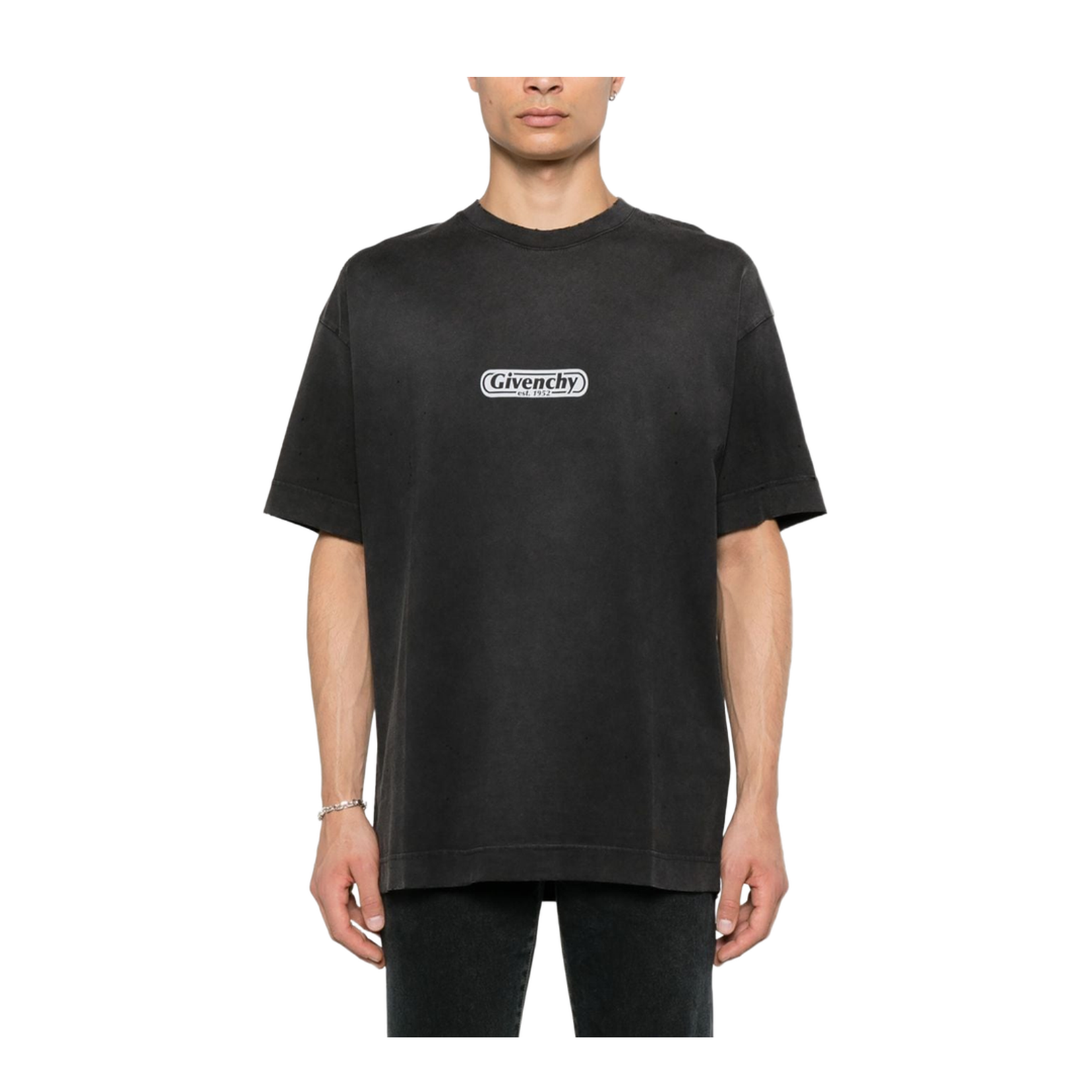 Printed Cotton T-Shirt - Black