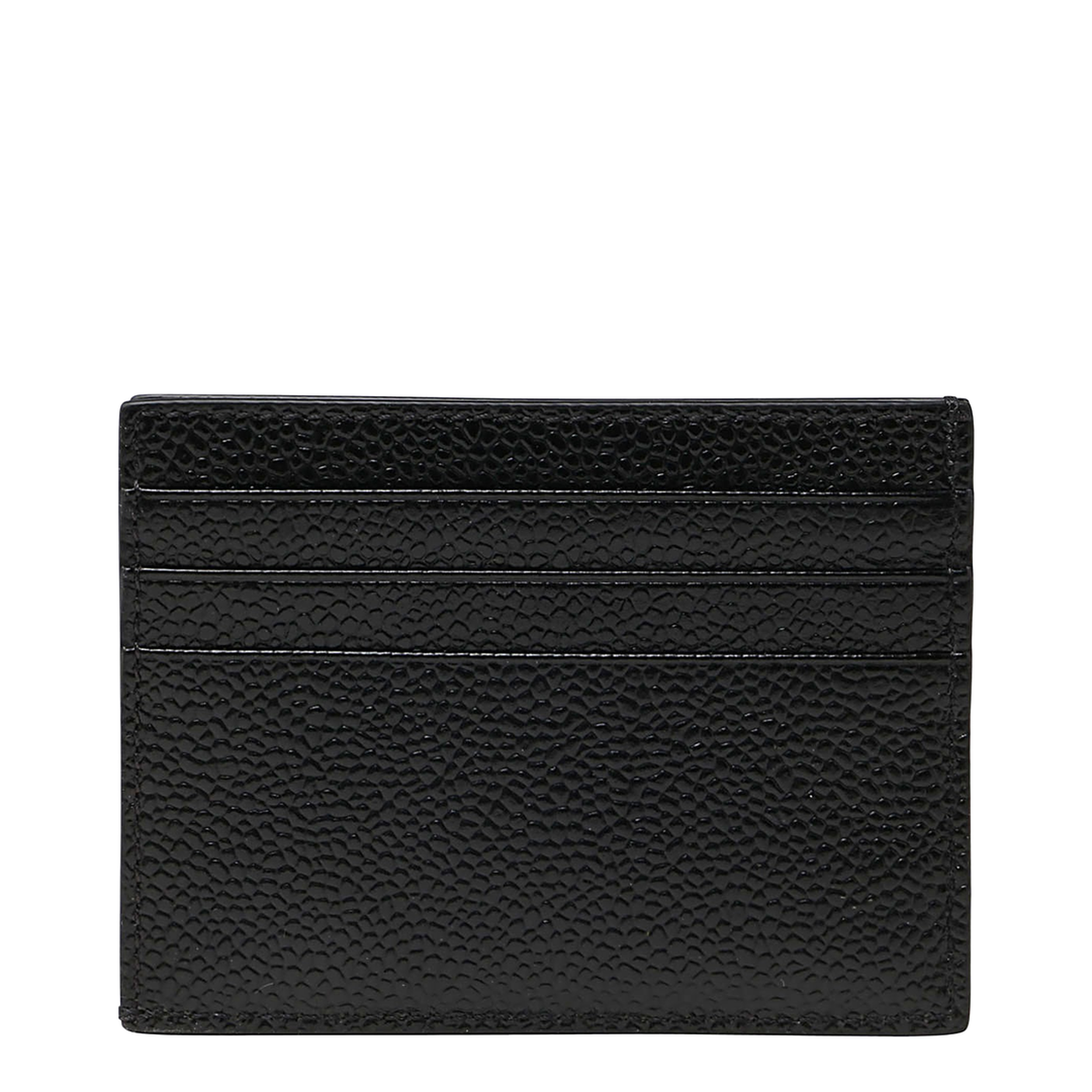 Pebble Grain Leather Single Card Holder