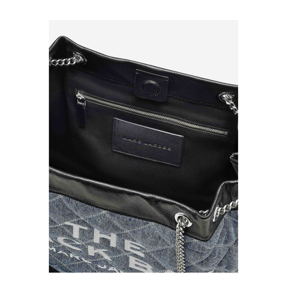 Quilted Denim Large Chain Sack Tote