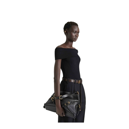 Medium Voyou Bag in Shiny Leather