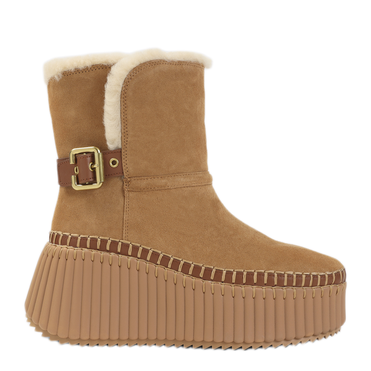 Nama Caramel Suede Ankle Boots