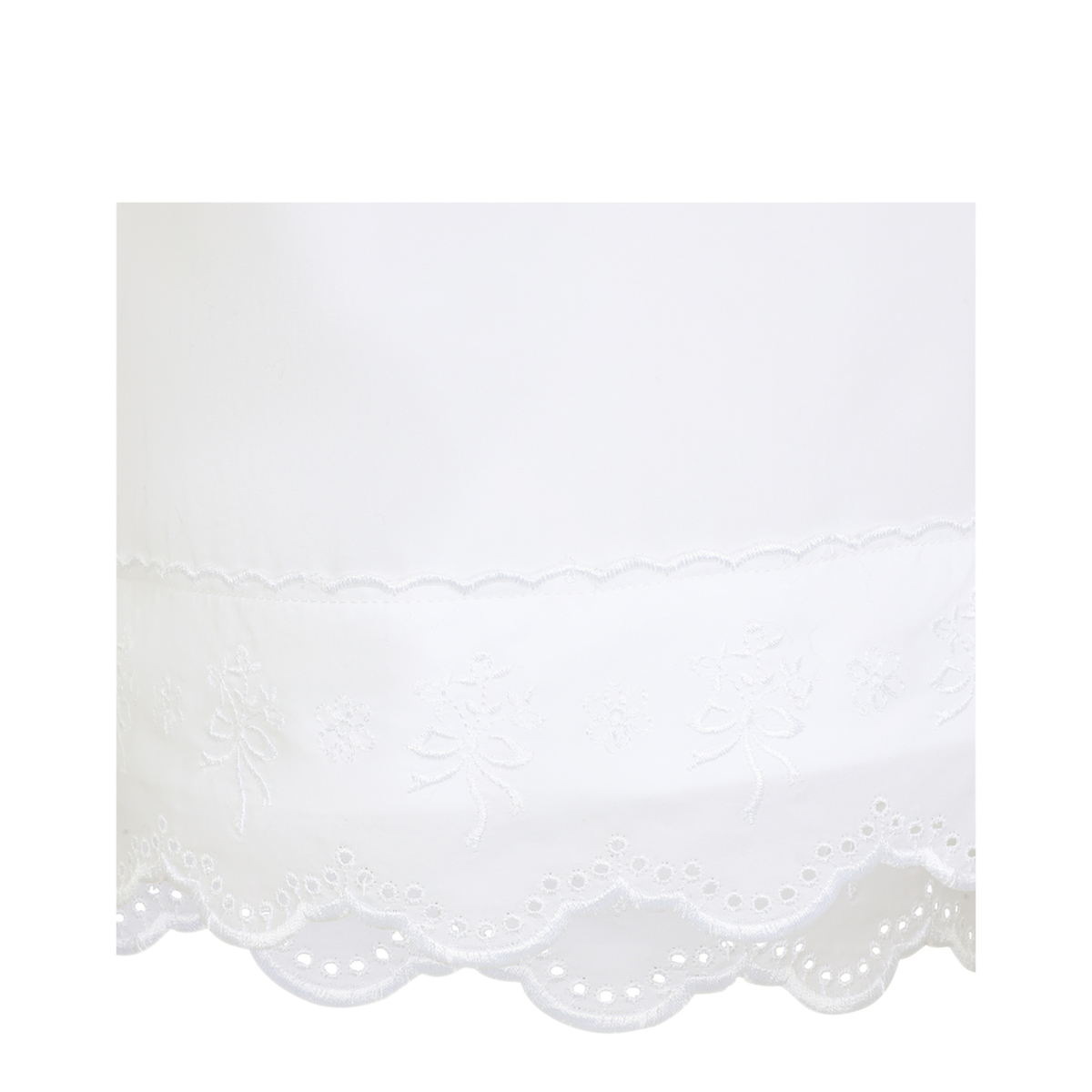 MAYFEYR - Simone Rocha - Cropped Puff Sleeve Lace T Shirt - 54631287WHITE