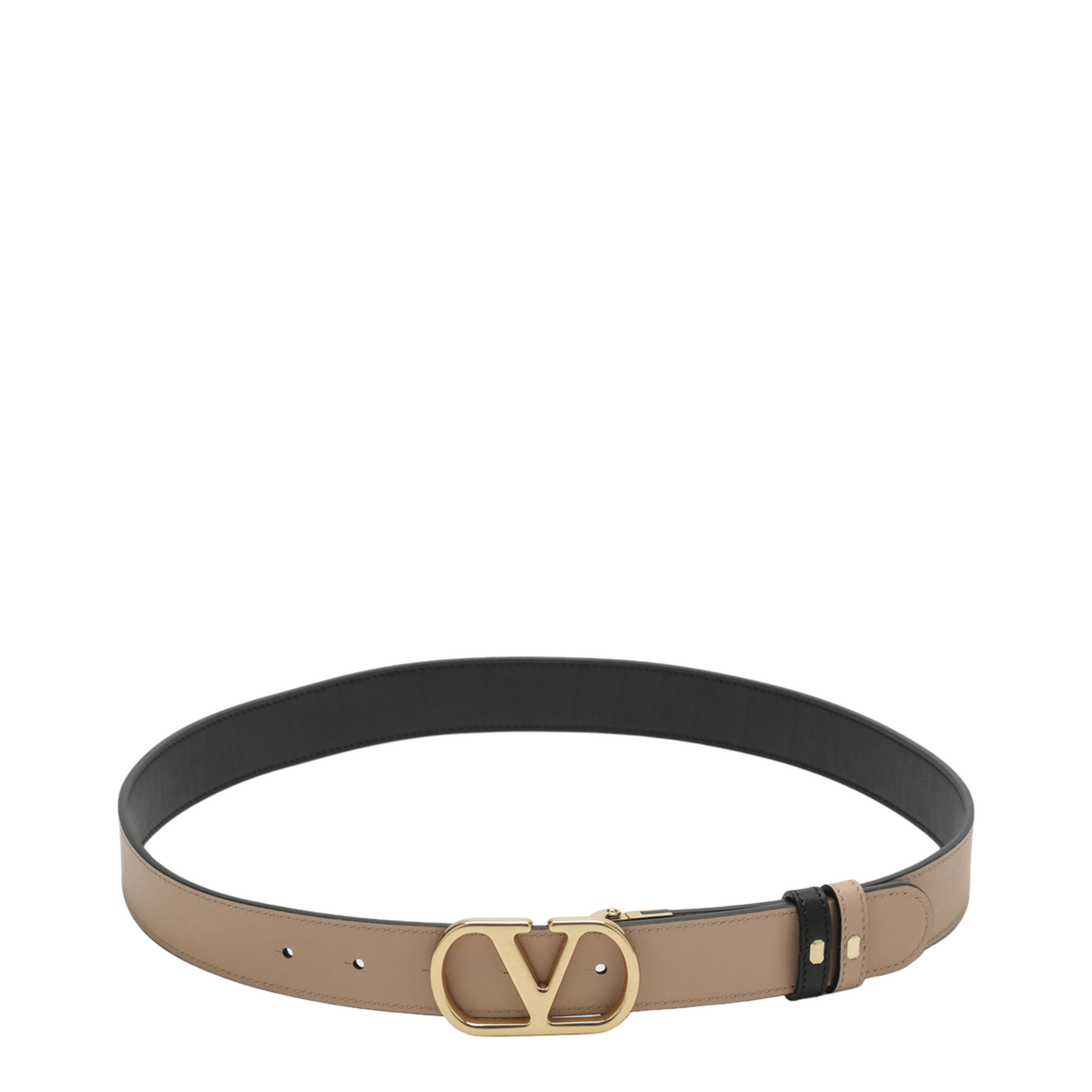 MAYFEYR - Valentino - Black/Pink Reversible Vlogo Signature Belt - 9W2T0SQ3ZDMDVW