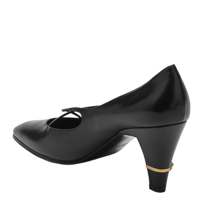 MAYFEYR - Versace - Giulietta Pumps In Black Leather - 10232801A172531B55J