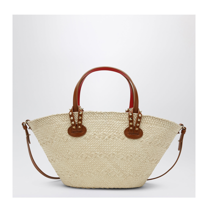 MAYFEYR - Christian Louboutin - Raffia And Calf Leather Tote Bag Cabata Small - 1255308NF6370