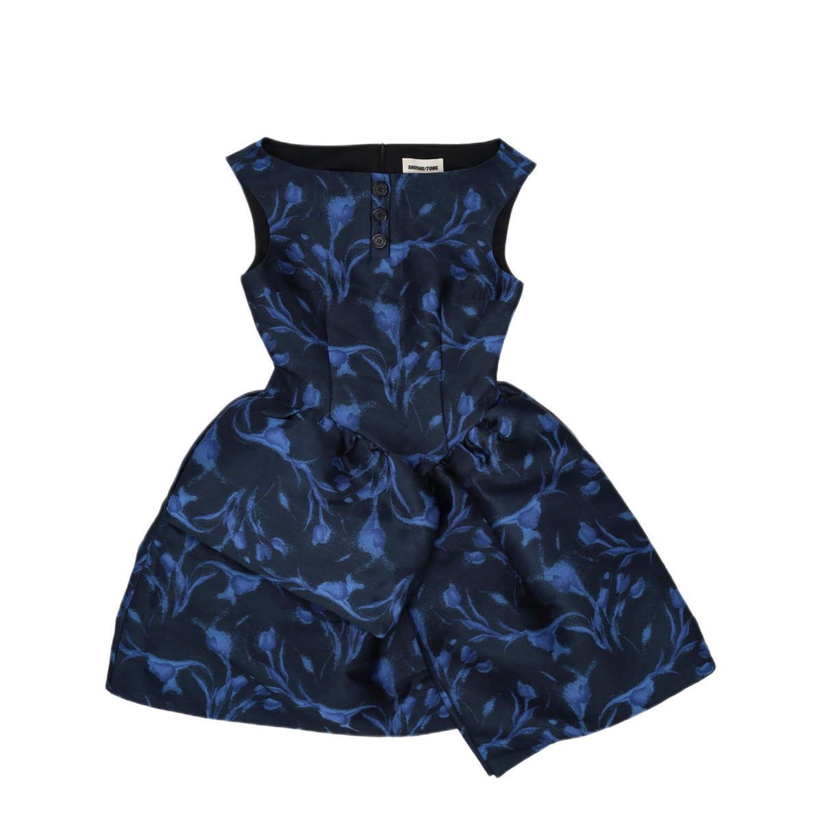 MAYFEYR - SHUSHU TONG - Asymmetric Panels Short Dress - MWDEDR03LIM003BB200