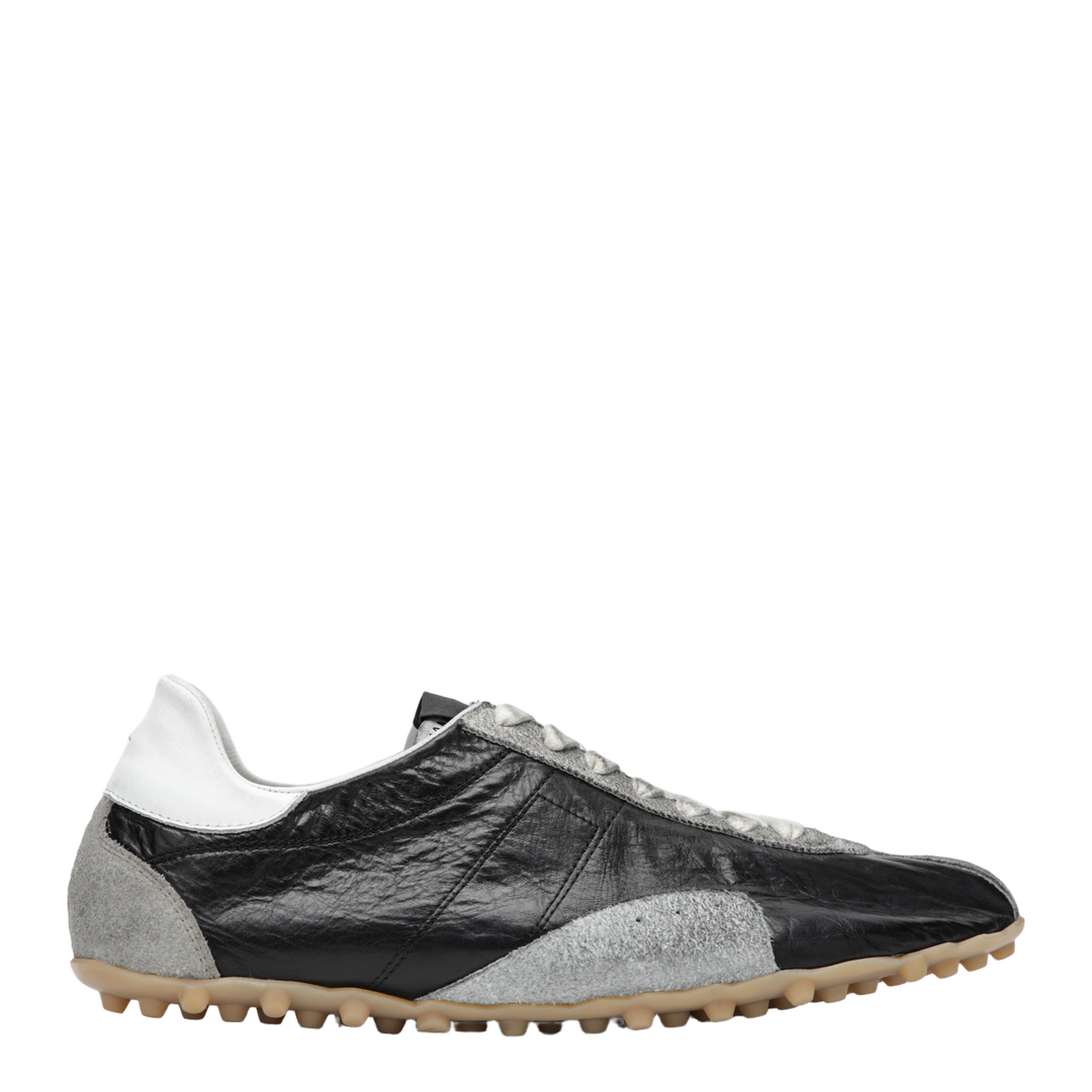 Sprinters Sneakers In Black Leather And Vintage Suede