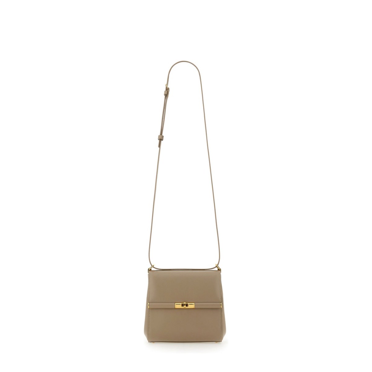 Marlene Calfskin Shoulder Bag - Beige