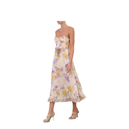 Midi Dress With Flower Print