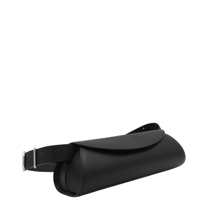 Cannolo Grande Calf Leather Shoulder Bag - Black