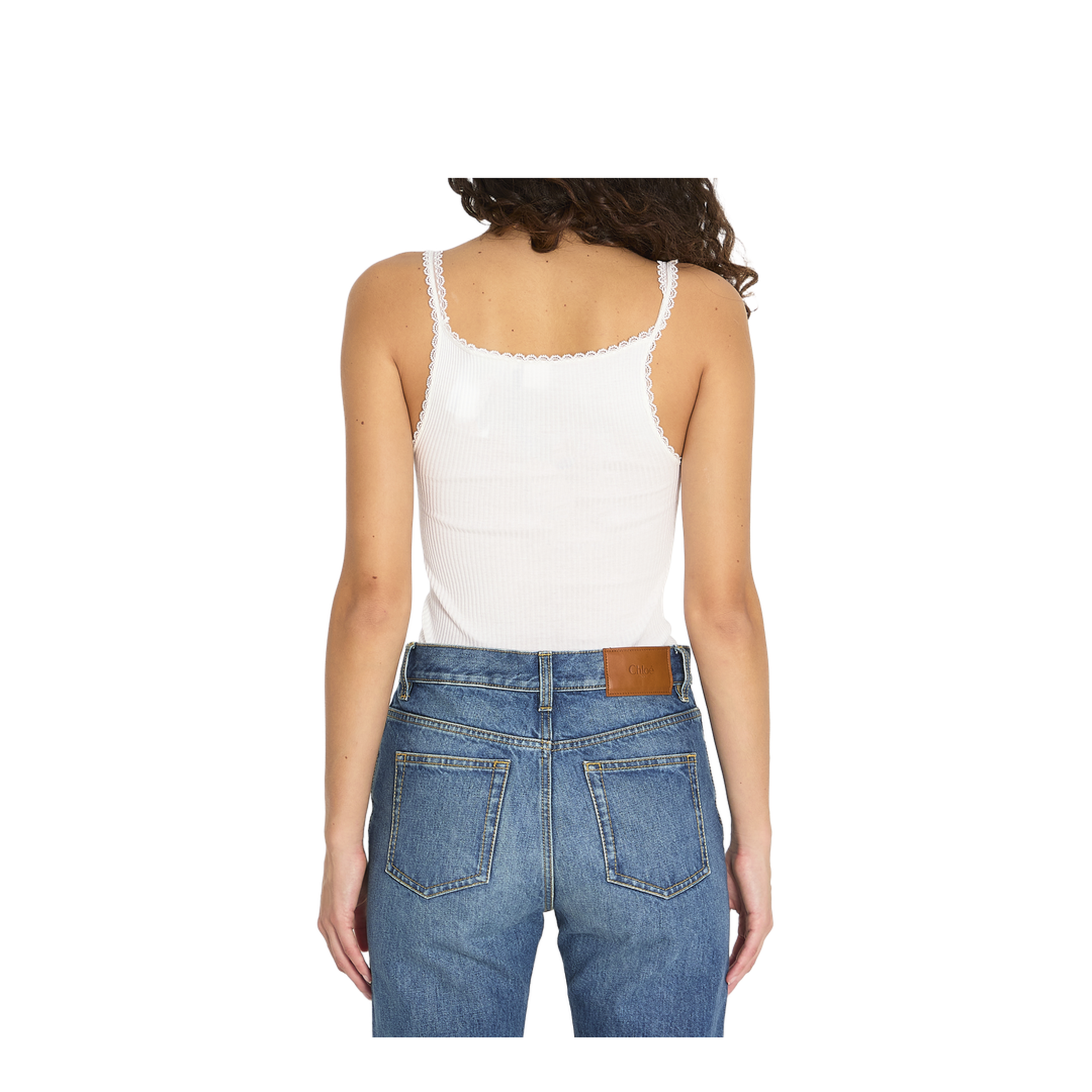 Scallop-Trim Tank Top