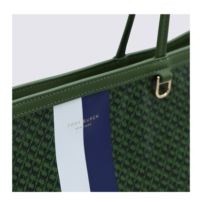 Racer Coated Canvas Tote - Green