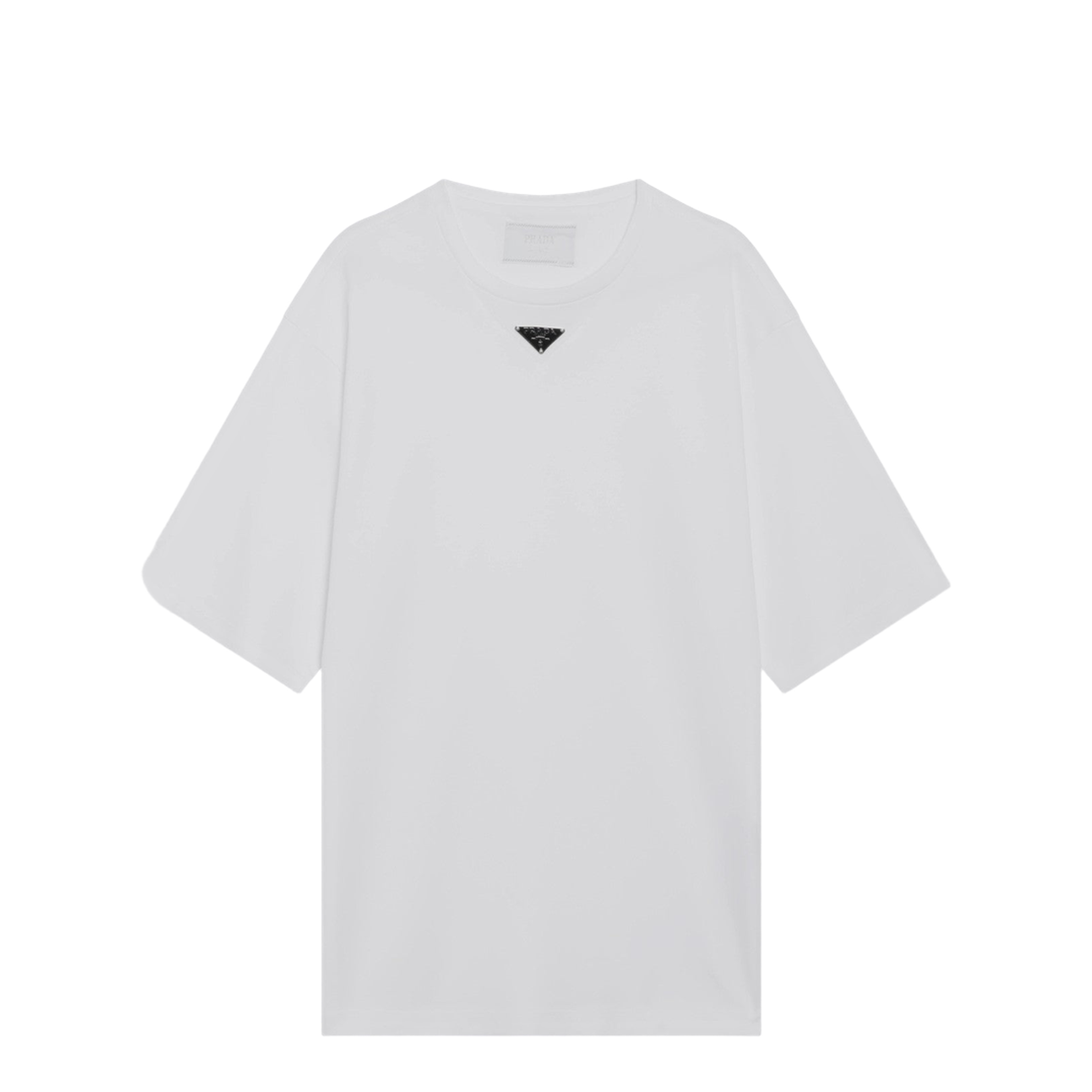 White T-shirt with triangle logo