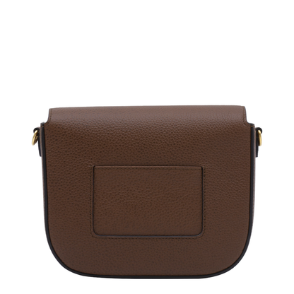 Brown Oak Leather Crossbody Bag