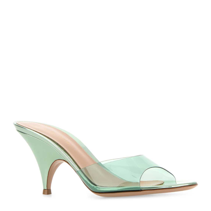 MAYFEYR - Gianvito Rossi - Green Pvc Sofia Mules - G1018470RICGMEALOA