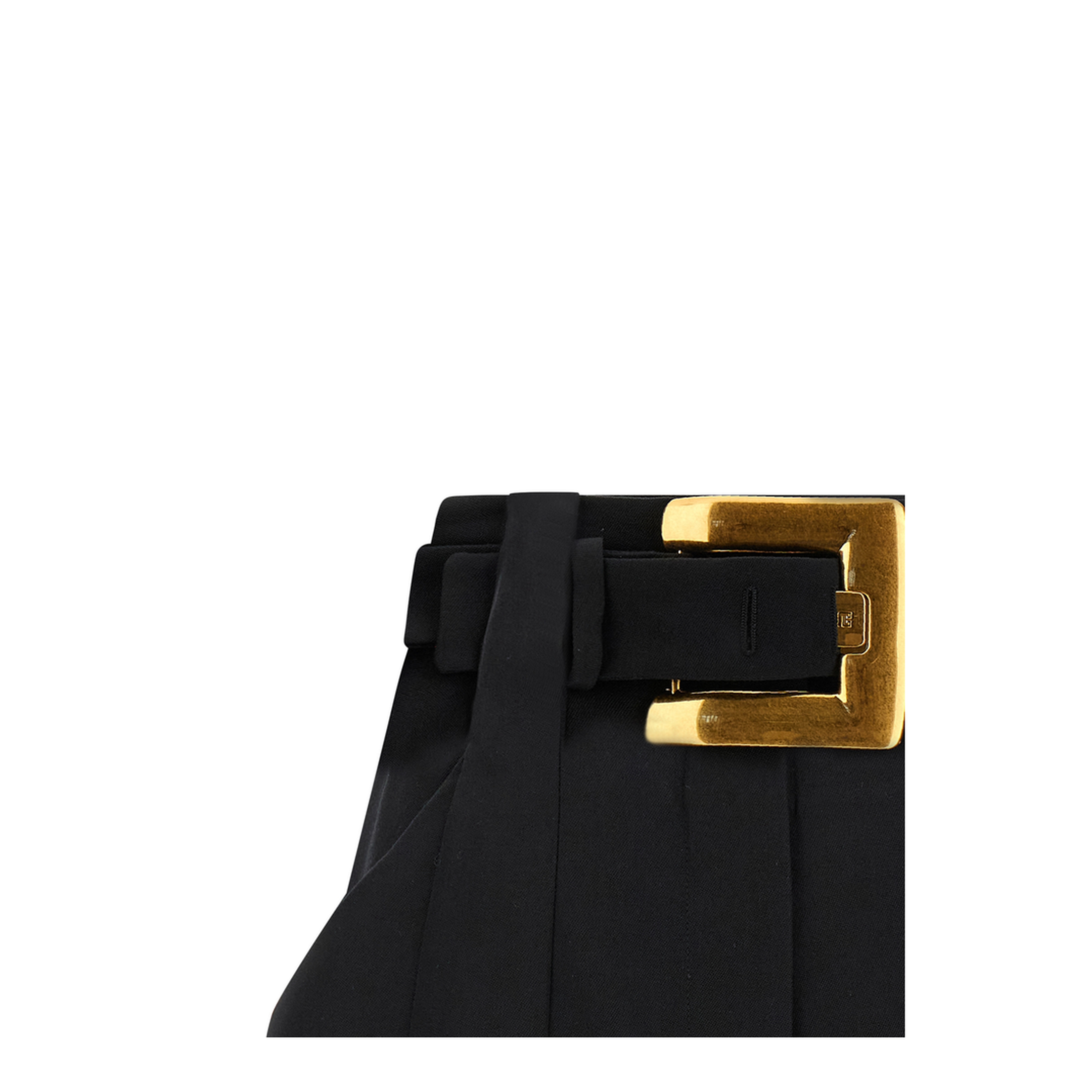 Grain de Poudre Belted Short Black