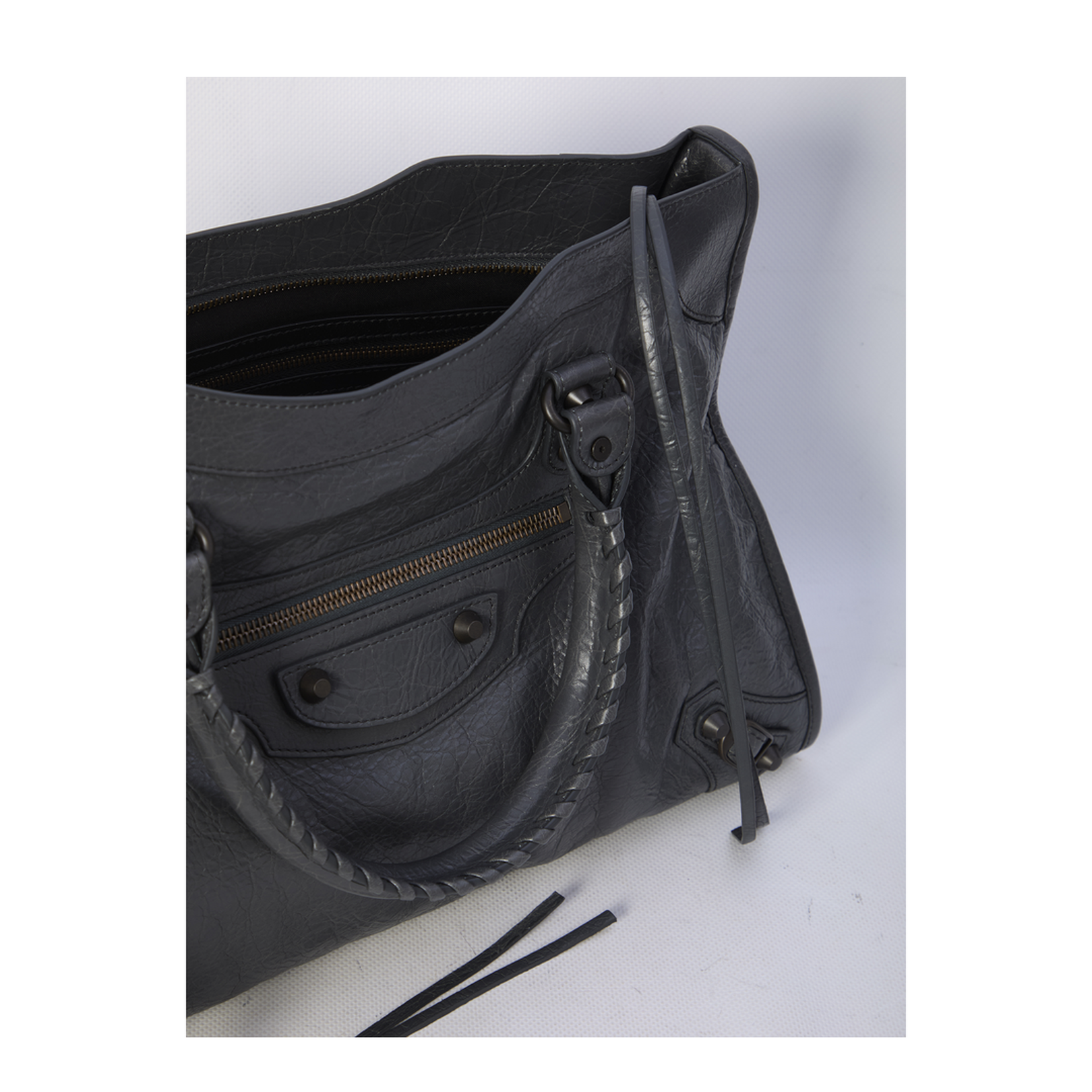 Medium Le City Handbag in Dark Grey