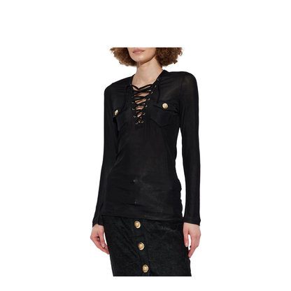 Tied Long Sleeve Short Top