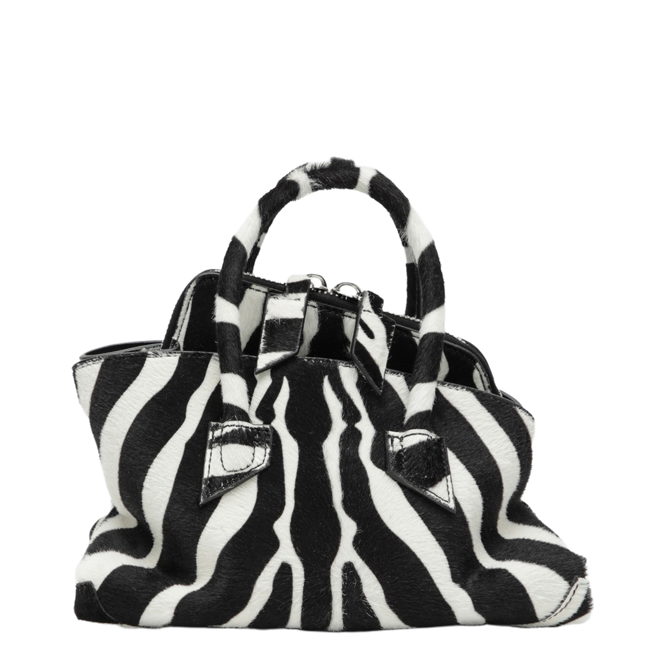 MAYFEYR - The Attico - La Passeggiata Mini Bag In Black And White Pony Hair Leather - 260WAH00063LBT156PR020