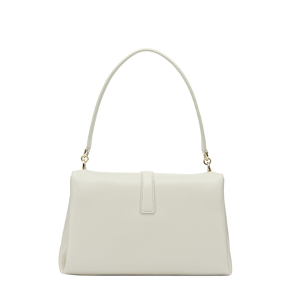 Leather Shoulder Bag White
