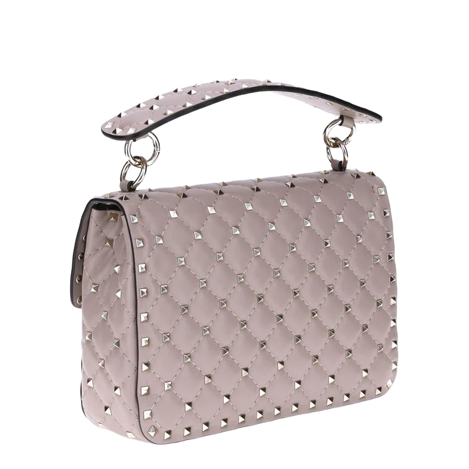 Antique Pink Nappa Leather Medium Rockstud Spike Handbag