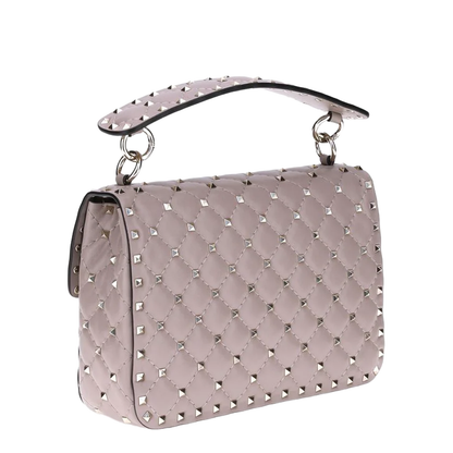 Antique Pink Nappa Leather Medium Rockstud Spike Handbag